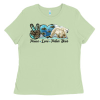 Matcha peace love polar bear Ladies Tee - LillyAllenDesigns