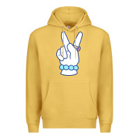 Antique Gold girl peace sign Premium Hoodie - linhVisuals