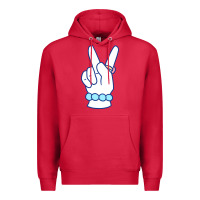 Cardinal girl peace sign Premium Hoodie - linhVisuals