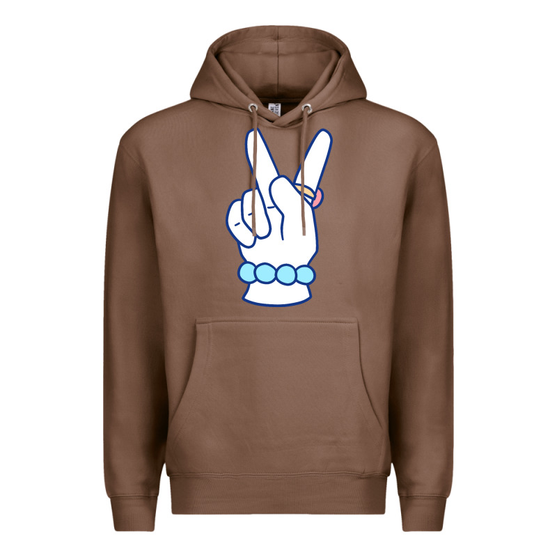 Girl Peace Sign Premium Hoodie by linhVisuals | Teevron