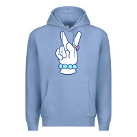 Colony Blue girl peace sign Premium Hoodie - linhVisuals