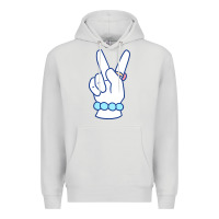 Dove Grey girl peace sign Premium Hoodie - linhVisuals