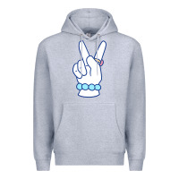 Heather Grey girl peace sign Premium Hoodie - linhVisuals
