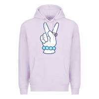 Lilac girl peace sign Premium Hoodie - linhVisuals