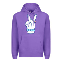 Purple girl peace sign Premium Hoodie - linhVisuals
