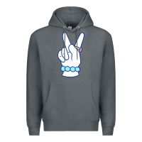 Rock girl peace sign Premium Hoodie - linhVisuals