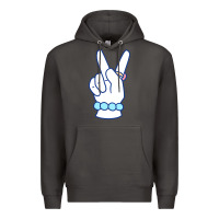 Smoke girl peace sign Premium Hoodie - linhVisuals