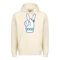Tofu girl peace sign Premium Hoodie - linhVisuals