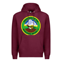 Burgundy great seal of the muscogee nation Premium Hoodie - linhVisuals