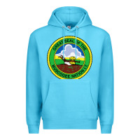 Ocean Blue great seal of the muscogee nation Premium Hoodie - linhVisuals