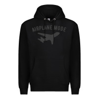 Black airplane mode funny traveling design with flying plane Premium Hoodie - linhVisuals
