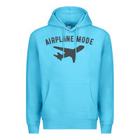Ocean Blue airplane mode funny traveling design with flying plane Premium Hoodie - linhVisuals