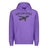 Purple airplane mode funny traveling design with flying plane Premium Hoodie - linhVisuals