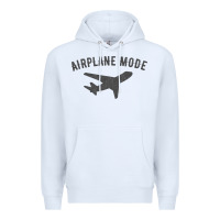 White airplane mode funny traveling design with flying plane Premium Hoodie - linhVisuals