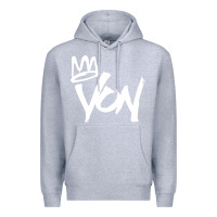 Heather Grey KING VON MERCH Premium Hoodie - linhVisuals