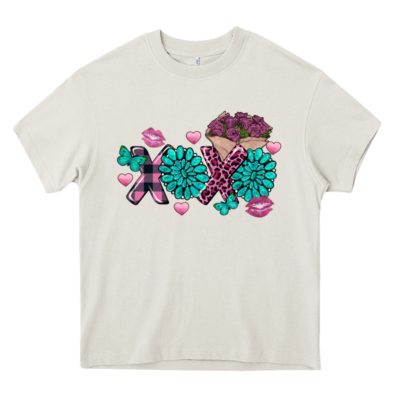 Xoxo Valentine's Day Turquoise Gem Heavy Core Tee by FaDigitalArtStudio | Teevron
