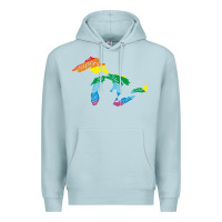 Blue Mist all michigan great lakes rainbow colors Premium Hoodie - linhVisuals