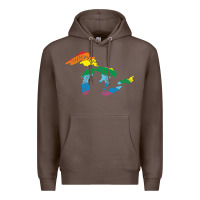 Coffee all michigan great lakes rainbow colors Premium Hoodie - linhVisuals
