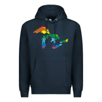 Navy all michigan great lakes rainbow colors Premium Hoodie - linhVisuals