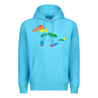 Ocean Blue all michigan great lakes rainbow colors Premium Hoodie - linhVisuals