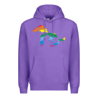 Purple all michigan great lakes rainbow colors Premium Hoodie - linhVisuals
