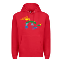 Red all michigan great lakes rainbow colors Premium Hoodie - linhVisuals