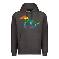Smoke all michigan great lakes rainbow colors Premium Hoodie - linhVisuals