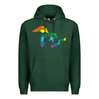 Sports Green all michigan great lakes rainbow colors Premium Hoodie - linhVisuals