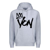 Heather Grey KING VON Premium Hoodie - linhVisuals