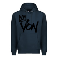 Navy KING VON Premium Hoodie - linhVisuals