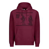 Burgundy doctor faustus vintage illustration design Premium Hoodie - linhVisuals