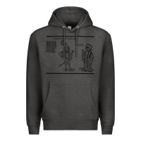 Charcoal Heather doctor faustus vintage illustration design Premium Hoodie - linhVisuals