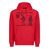 Red doctor faustus vintage illustration design Premium Hoodie - linhVisuals