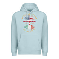 Blue Mist american grown italian roots italy flag vintage tree Premium Hoodie - linhVisuals