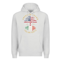 Dove Grey american grown italian roots italy flag vintage tree Premium Hoodie - linhVisuals