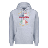 Heather Grey american grown italian roots italy flag vintage tree Premium Hoodie - linhVisuals