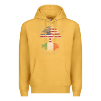 Mustard american grown italian roots italy flag vintage tree Premium Hoodie - linhVisuals