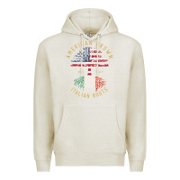 Oatmeal Heather american grown italian roots italy flag vintage tree Premium Hoodie - linhVisuals