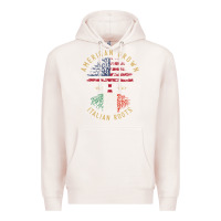 Pale Pink american grown italian roots italy flag vintage tree Premium Hoodie - linhVisuals