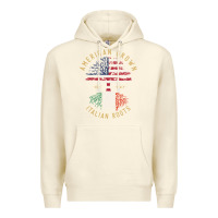 Sandshell american grown italian roots italy flag vintage tree Premium Hoodie - linhVisuals