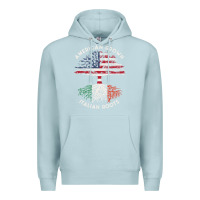 Blue Mist american grown italian roots usa italy flag tree Premium Hoodie - linhVisuals