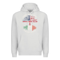 Dove Grey american grown italian roots usa italy flag tree Premium Hoodie - linhVisuals