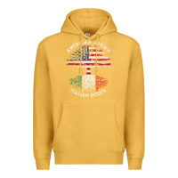 Mustard american grown italian roots usa italy flag tree Premium Hoodie - linhVisuals
