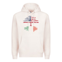 Pale Pink american grown italian roots usa italy flag tree Premium Hoodie - linhVisuals