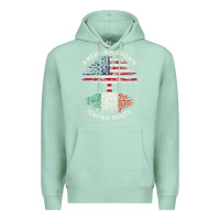 Seafoam american grown italian roots usa italy flag tree Premium Hoodie - linhVisuals