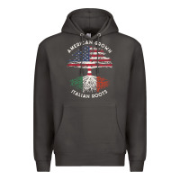 Smoke american grown italian roots usa italy flag tree Premium Hoodie - linhVisuals