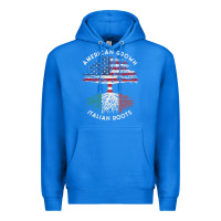 True Royal american grown italian roots usa italy flag tree Premium Hoodie - linhVisuals