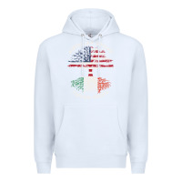 White american grown italian roots usa italy flag tree Premium Hoodie - linhVisuals