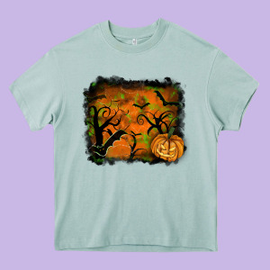 Halloween Backround Heavy Core Tee Designed By Ranaportraitstore