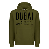 Army Green dubai united arab emirates Premium Hoodie - linhVisuals